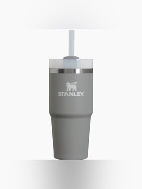 Stanley Matte Gray Insulated Tumbler with Clear Lid and Straw